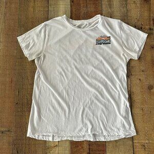 Rip Curl Womens size medium White Graphic Short Sleeve T-Shirt